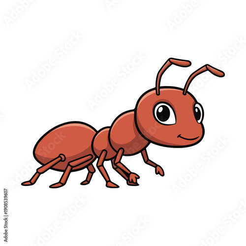 Cute Cartoon Ant Illustration Vector Graphic