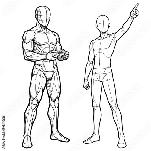 Drone Controller Operator and Partner Pointing Towards Sky