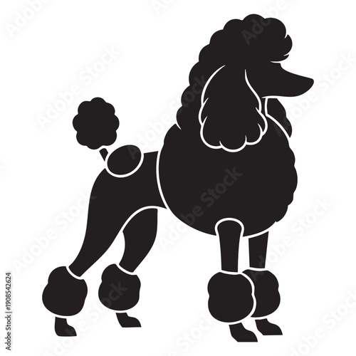 Poodle Dog Silhouette - Elegant Pet Vector Illustration