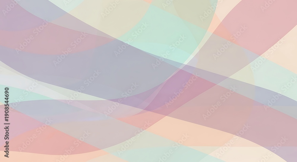 Obraz premium Abstract background with soft overlapping pastel colored wave shapes