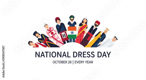 People in traditional clothing celebrate national dress day on october 26th