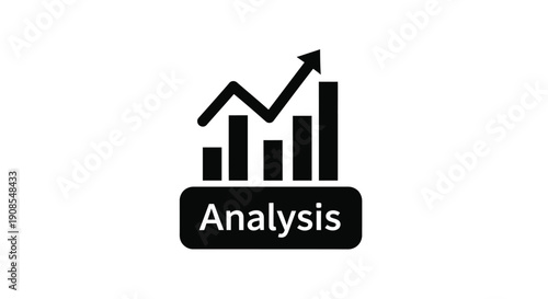 Financial growth analysis represented with a black silhouette
