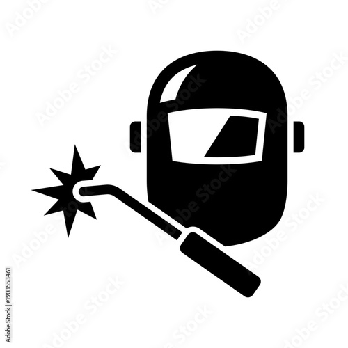 Welding icon. Welder. Vector icon isolated on white background.