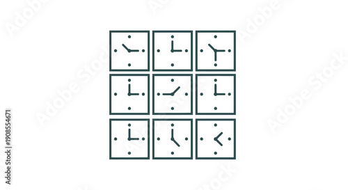 Braille Alphabet Characters in Grid Formation.