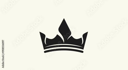 Black crown icon on white background