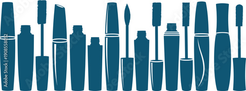 Collection of assorted blue screwdrivers on a white background