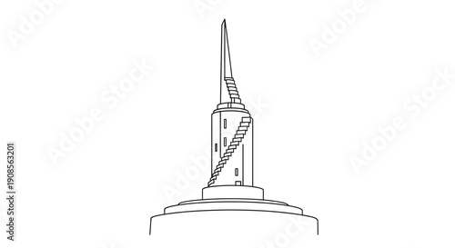 Industrial factory production line illustration with machinery and manufacturing process outline