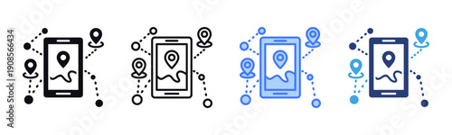 Contact Tracing icon sheet multiple style collection