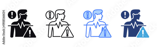 Symptom Monitor icon sheet multiple style collection