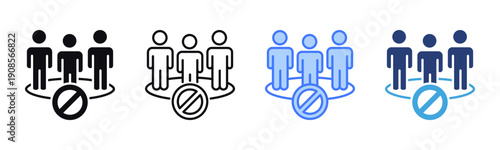 Crowd Avoid icon sheet multiple style collection