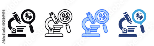 Germ Awareness icon sheet multiple style collection