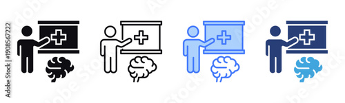 Health Education icon sheet multiple style collection