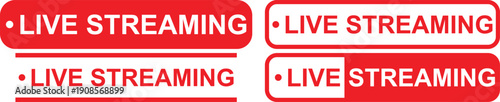 Live streaming badge labels showing on air broadcast status