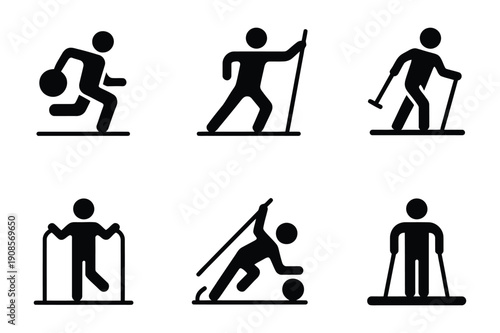 Winter Sports and Fitness Icons