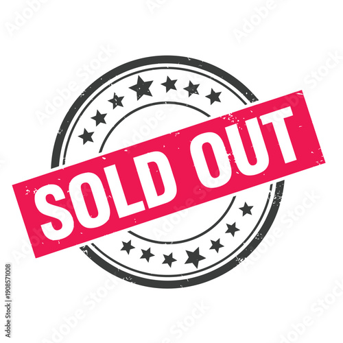 Sold Out Stamp Badge – Product Unavailable OutofStock Seal Illustration