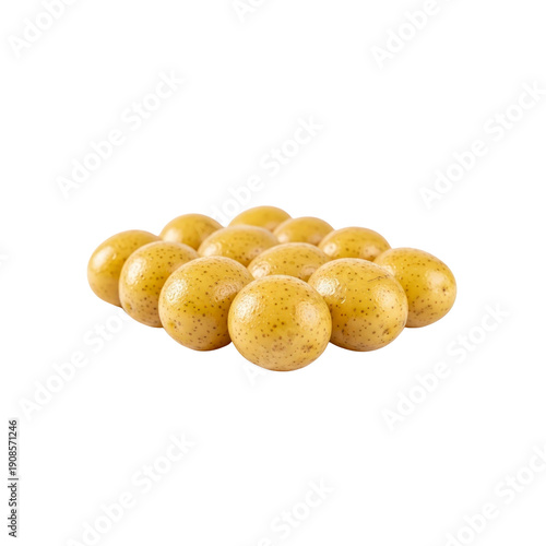Small yellow potatoes arranged in a circle