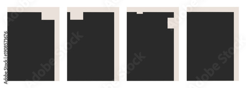 Notch Minimal A4 Print Frame Templates Set of 4