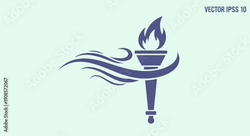 Torch illustration on light background