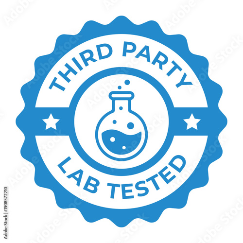 Lab Tested Badge Icon – Scientific Quality Assurance Certification Seal