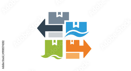 Colorful Arrows Pointing in Different Directions.