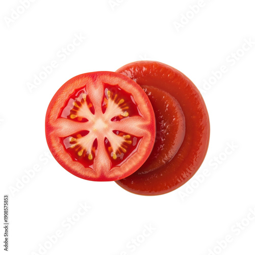 Wallpaper Mural Tomato slice and ketchup Torontodigital.ca