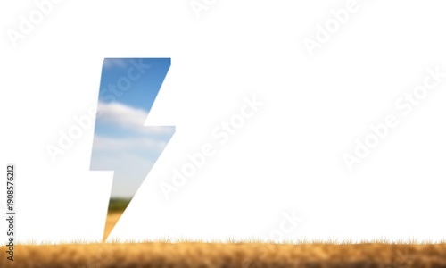 Green fields with blue sky and clouds.