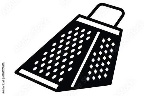 grater with handle line art silhouette vector illustration