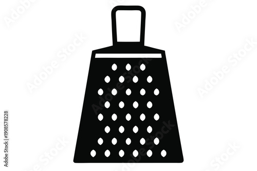 grater with handle line art silhouette vector illustration