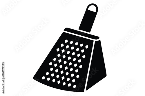 grater with handle line art silhouette vector illustration