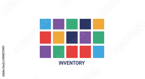 Colorful squares inventory management system.