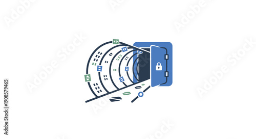Combination Lock with Code and Key.