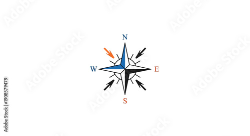 Compass Navigation Direction Indicator Tool.