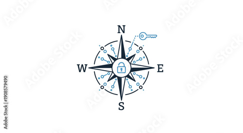 Compass Navigation Tool Direction Indicator.