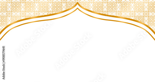 Valokuva Gold Mosque Dome Ornaments, Ramadan Mosque Domes