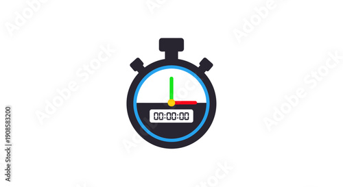 Digital Stopwatch Timer with Green Needle.