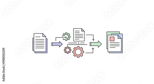 Document conversion process flow diagram.