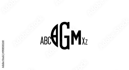 Customized Monogram Letter Logo Design Element.