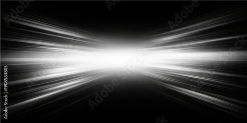 A digital art wallpaper featuring an abstract black and white background with blue light rays, motion blur, and energy lines creating a dark space texture design