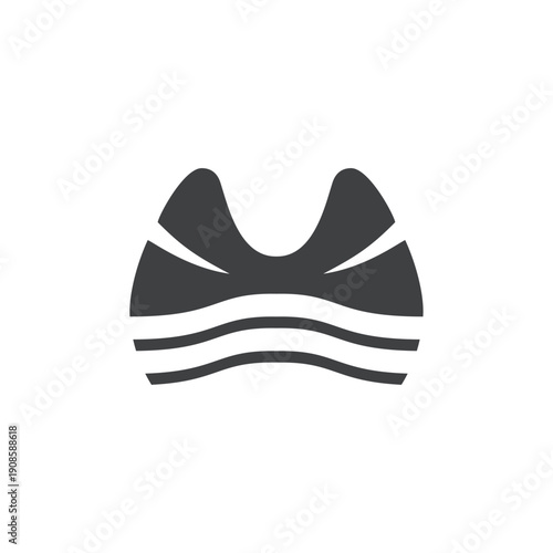 Abstract vector illustration of the human thyroid gland, a crucial endocrine organ, ideal for medical education, healthcare applications, and wellness graphic design projects