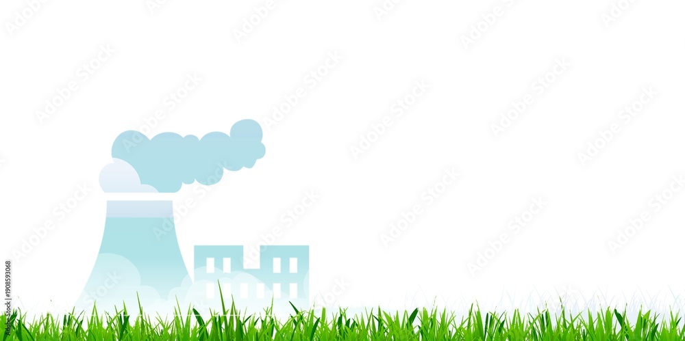 Fototapeta premium Landscape background with green fresh grass
