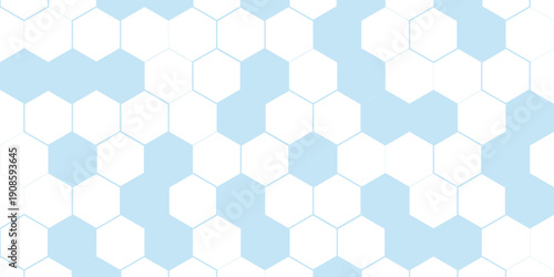Light Blue and White Hexagons Pattern Background geometric.eps