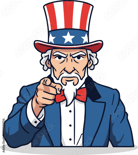 Uncle sam pointing directly at the viewer with a stern expression
