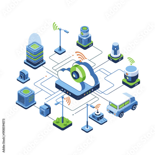 Data Preprocessing Concept with Businessman and Gear Icon.