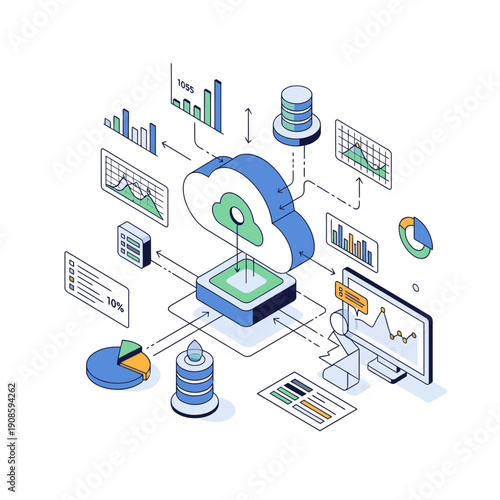 Data Preprocessing Concept with Businessman and Gear Icon.