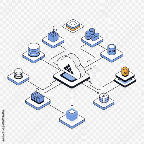 Data Preprocessing Concept with Businessman and Gear Icon.