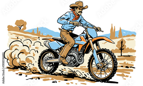 Build for speed. Dirt bike print design for t shirt print, poster, sticker, background. Off-road legend race. Extreme motocross speed graphic.