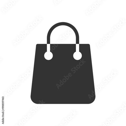 Shopping bag solid icon, retail store, consumer goods, and purchase package, vector illustration.