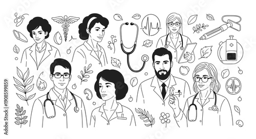 A serene black-and-white line drawing evokes calmness, perfect for design projects needing simplicity.