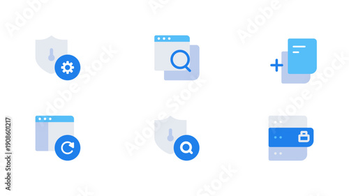 Security Icons Set 04 Security Monitoring