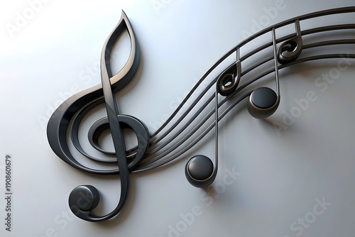 Music wave of musical notes